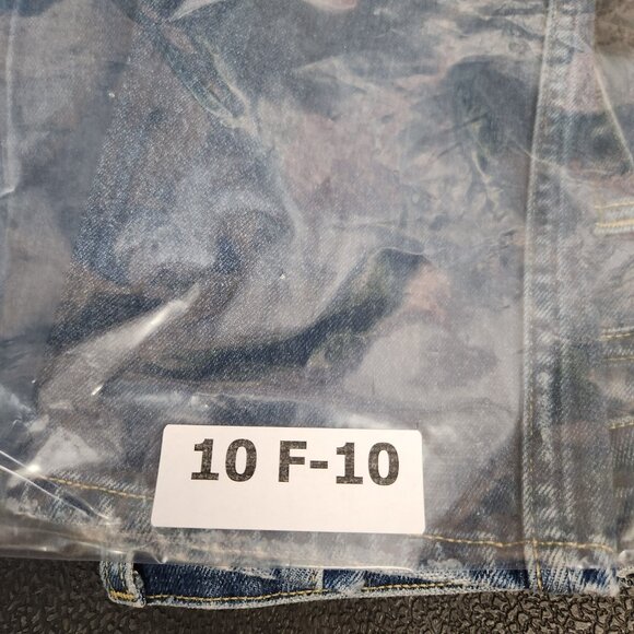 Amo Kate Straight Leg Denim Jeans Size 27 In Mariner Blues Whiskered Mid Rise - Picture 13 of 13